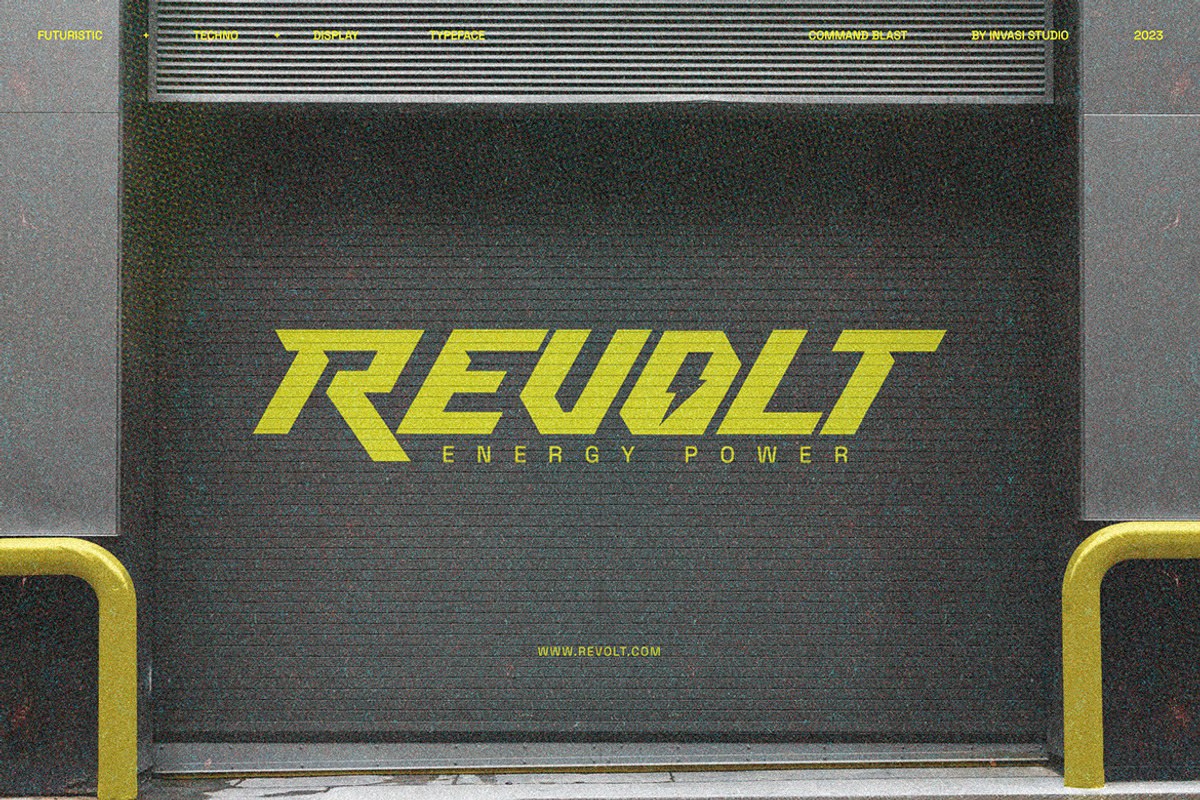 Command Blast - Speed Display Font, a Sans Serif Font by Invasi Studio (Photo 6 of 10)