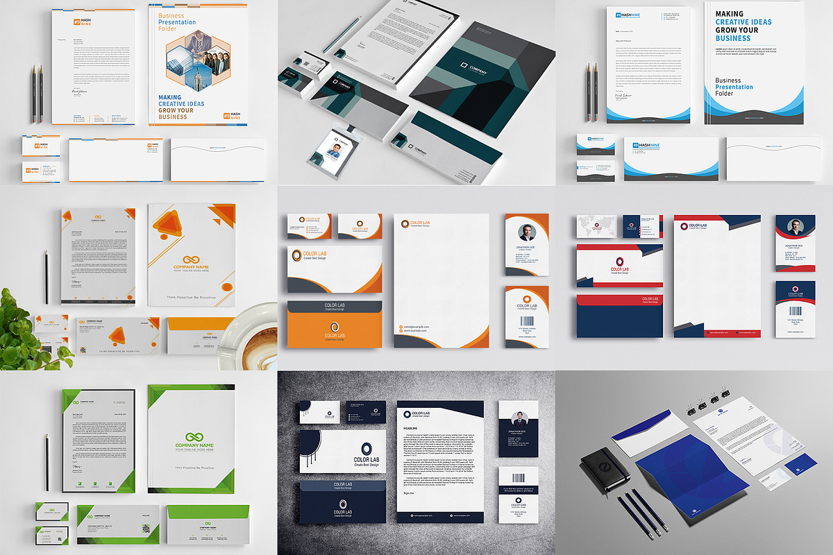 50 Corporate Identities Bundle, a Stationery Template by CodeGrape (Photo 7 of 7)