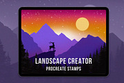Procreate Landscape Creator set, a Brush Add-On by Julia Right Studio (Thumbnail 1 of 9)