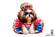 Patriotic Shih Tzu PNG Bundle, a Graphic by Clipart Bloom (Thumbnail 12 of 15)