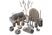 Bathroom accessories decorative set, an Object 3D Model by Archidizer (Thumbnail 8 of 8)