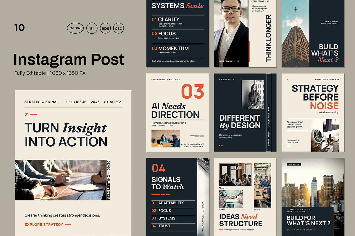 Strategic Business Social Media, a Social Media Template by Pitchlook.Studio (Photo 1 of 3)