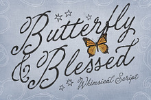 Butterfly & Blessed Handwritten Font