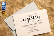 Registry Cards Editable SHR457, an Invitation Template by Shafura_Wedding (Thumbnail 1 of 5)
