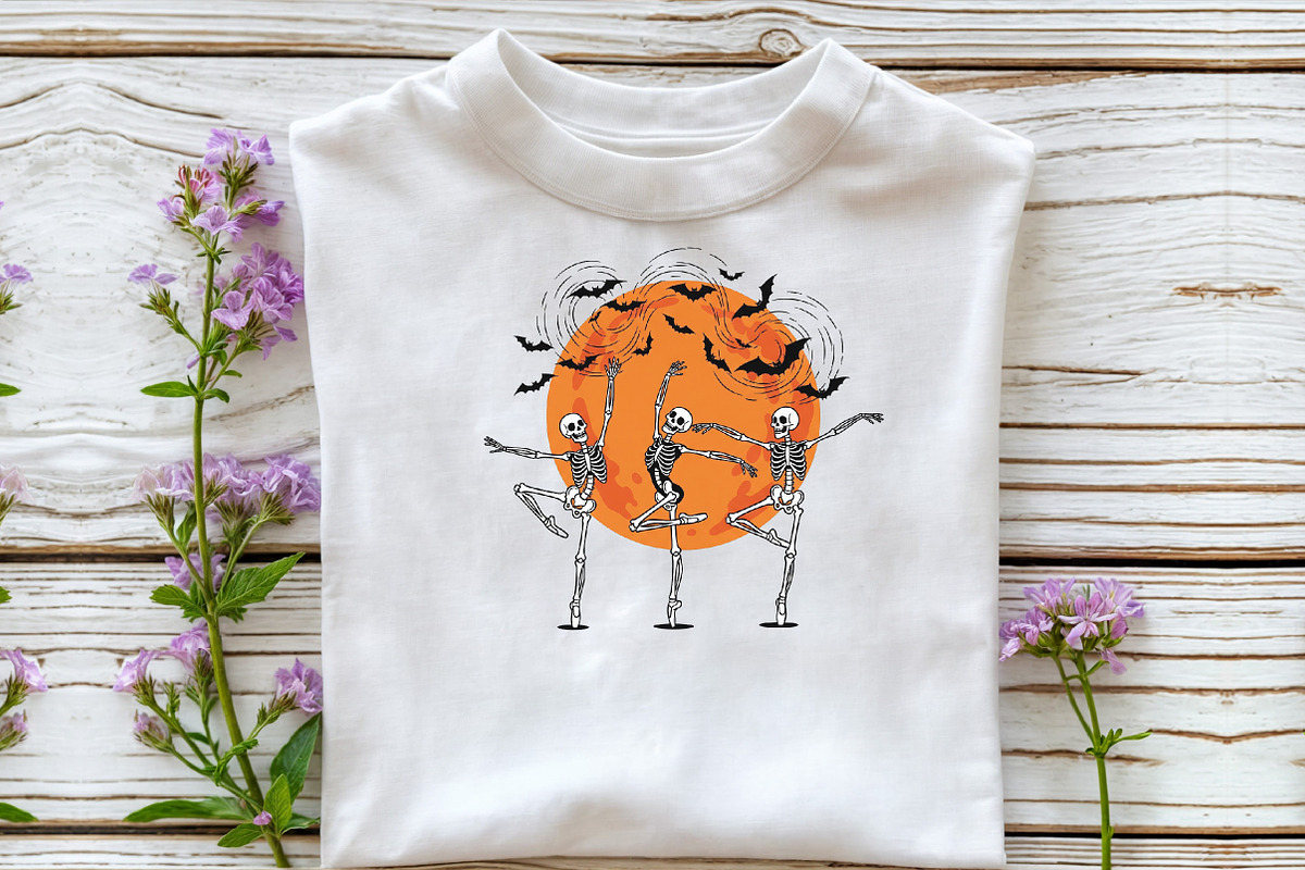 Halloween Skeleton Dance Sublimation, an Illustration by DreamCafeArt (Photo 2 of 7)