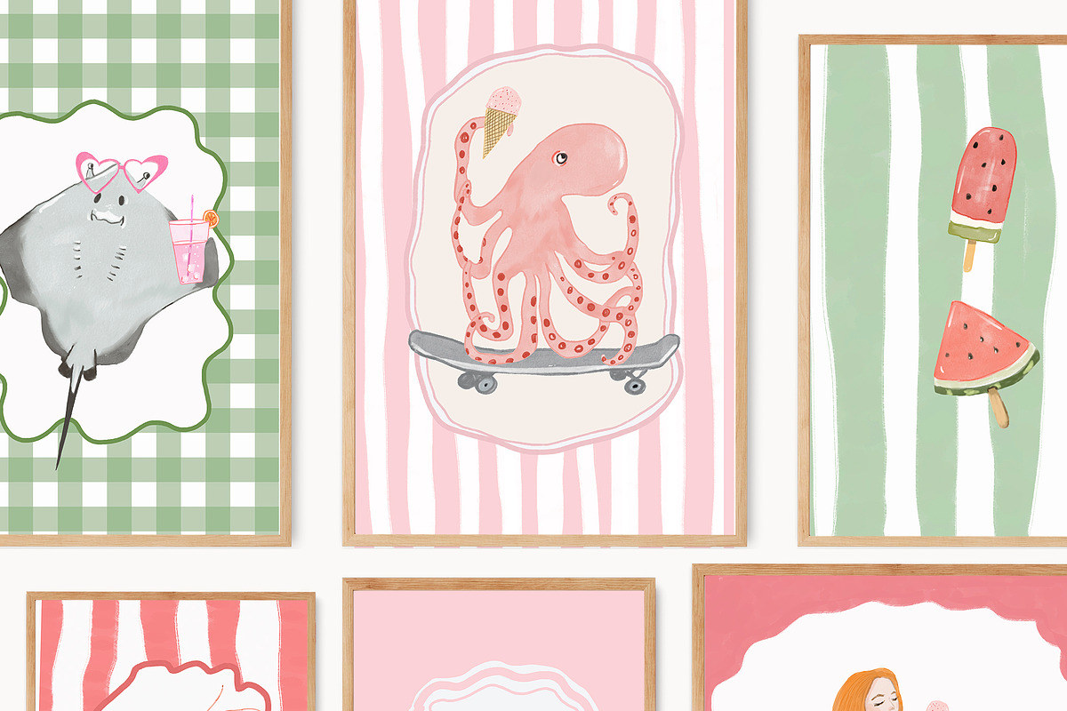 Nursery Wall Art Prints Bundle, a Background Graphic by Artemsky (Photo 3 of 19)
