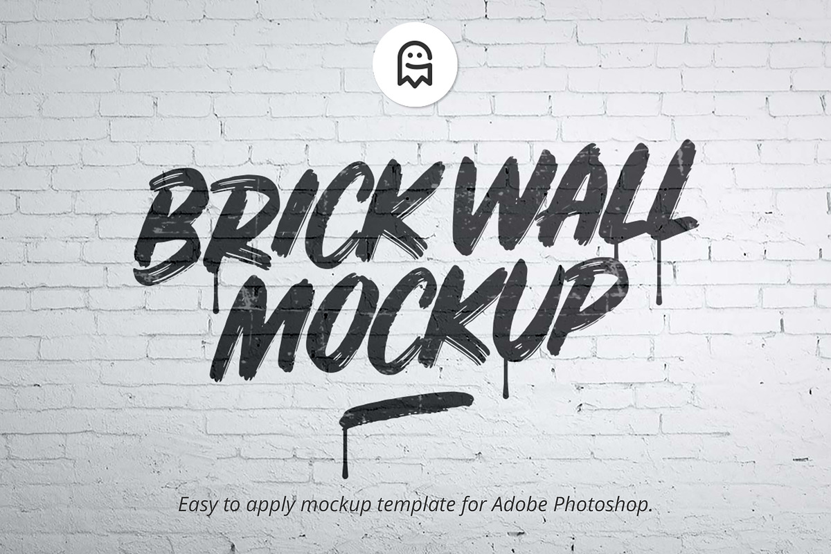 Brick Wall Mockup Template, a Household Mockup by Graphic Ghost (Photo 1 of 3)