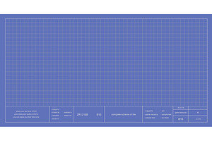 Blueprint Project Scheme. Vector