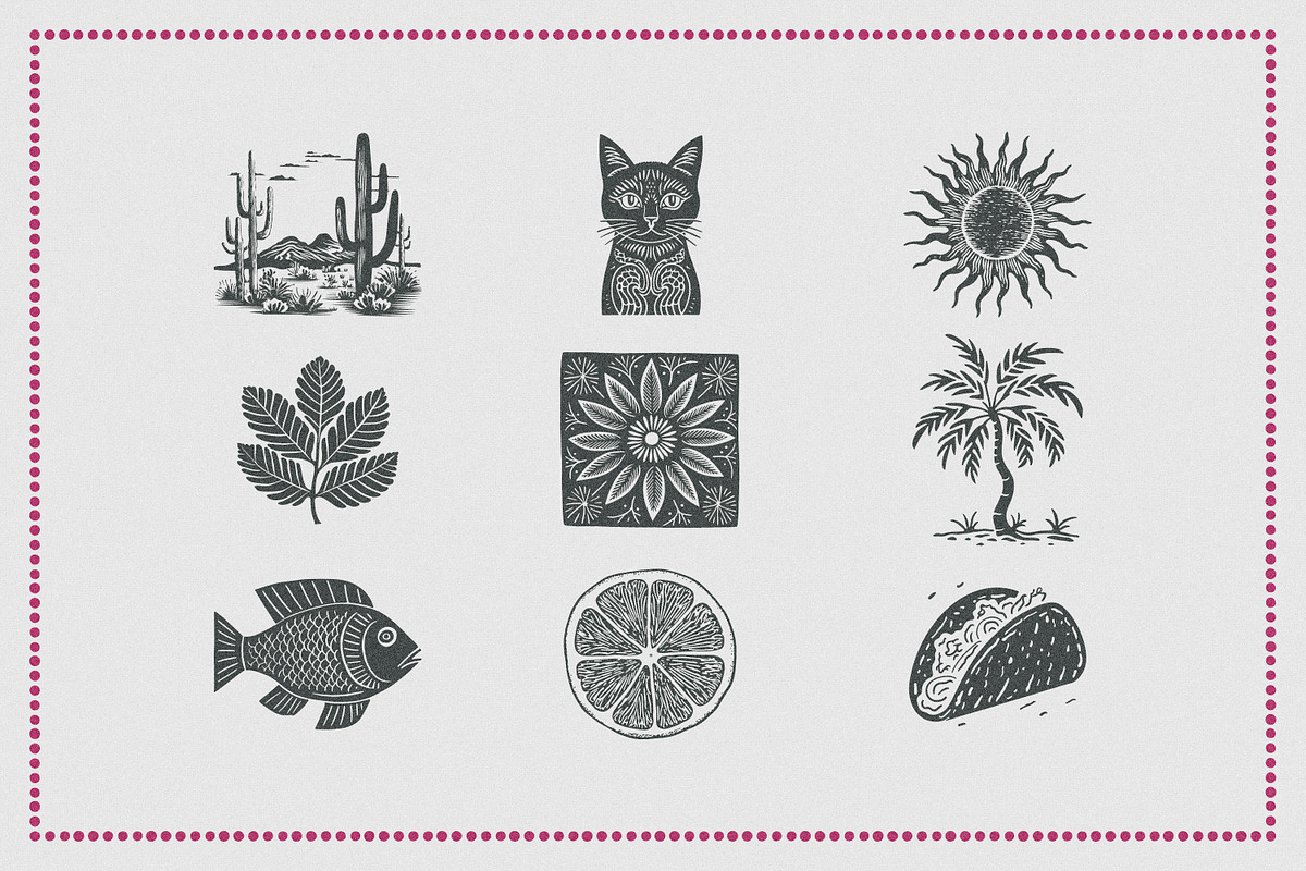 Cantina Fresca Display + Elements, a Sans Serif Font by Callie Rian & Co. (Photo 12 of 14)