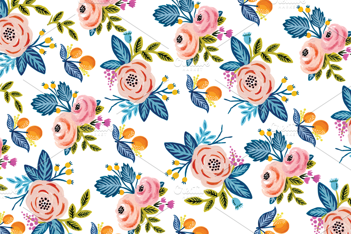 Handpainted Gouache Digital Papers, an Illustration by AnzhelikaGerman (Photo 3 of 6)