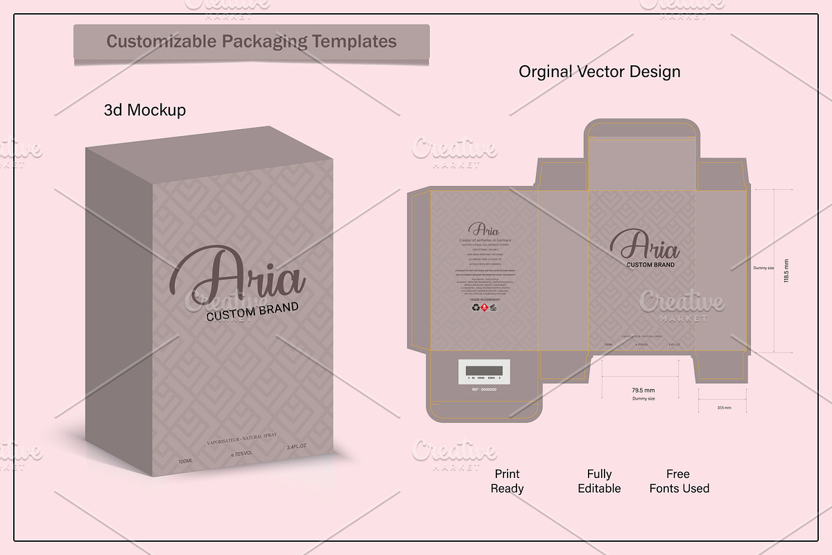 Box Design Luxury Products for Perfu, an Object Graphic by sumonuix (Photo 1 of 2)