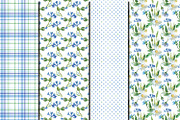 Watercolor Cornflowers patterns, a Pattern Graphic by DollyPotterson (Thumbnail 4 of 6)
