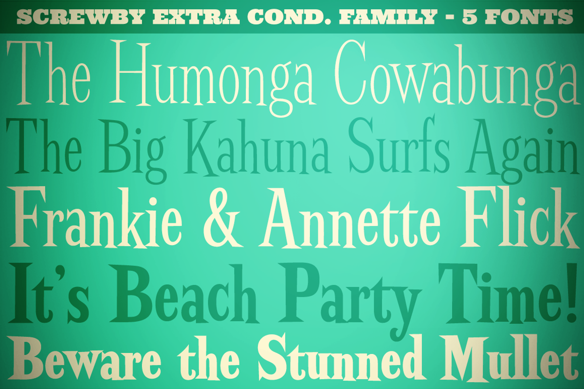 Screwby Extra Condensed Family