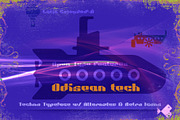 Odisean Tech -Retro font w/ 28 icons, a Sans Serif Font by deFharo (Thumbnail 3 of 4)