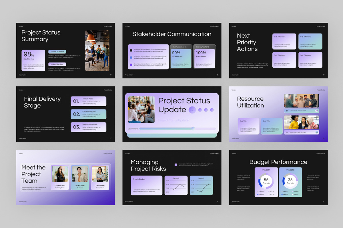 Project Status Update PowerPoint, a Presentation Template by Loin Studio (Photo 3 of 4)