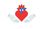 Heart care logo, a Branding & Logo Template by Mir store (Thumbnail 1 of 3)