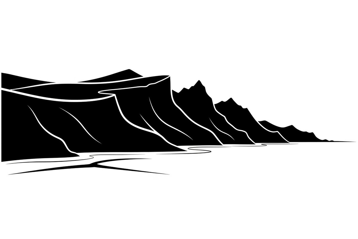 Coastal cliff shoreline view Silhoue, a Graphic by hafijul (Photo 14 of 14)