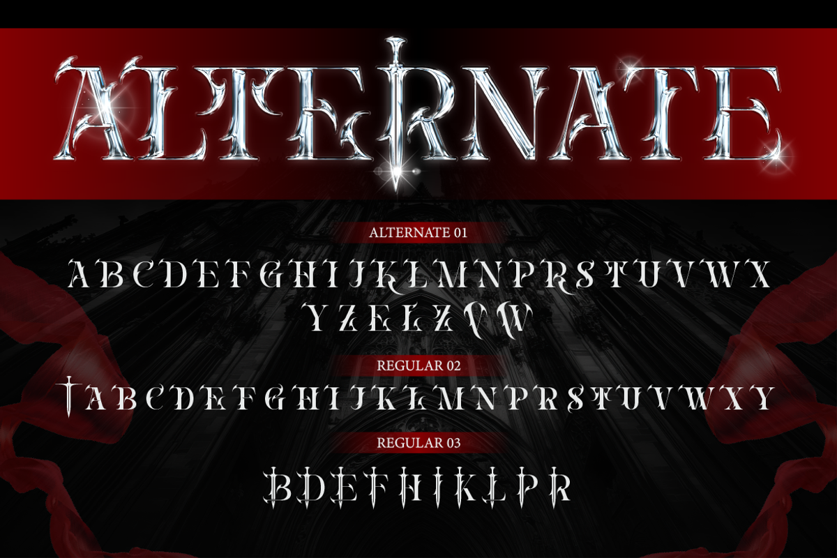 Wildtras, a Blackletter Font by Burntilldead (Photo 8 of 12)