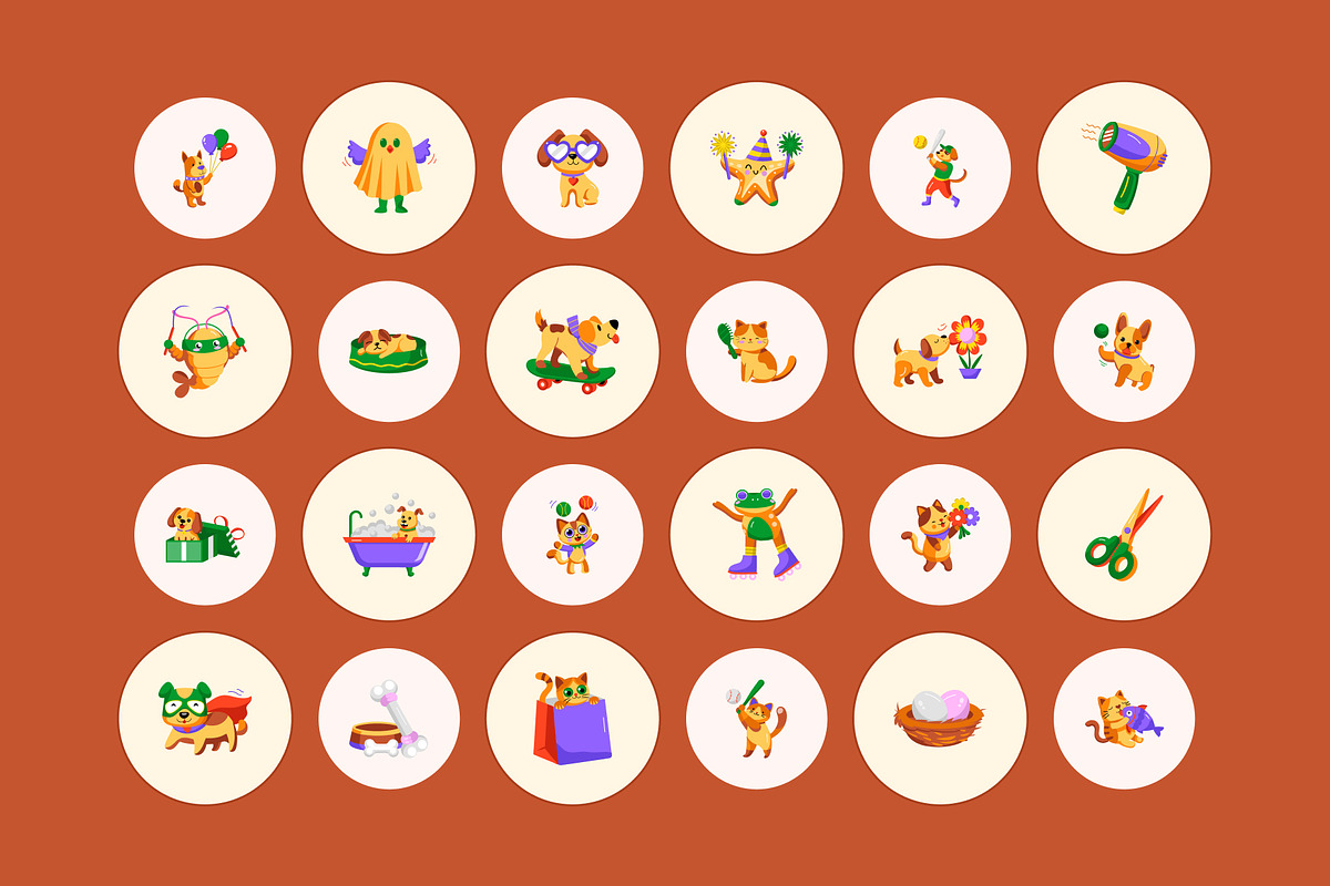 Animated Pet Icon Art Set, a Duotone Icon by Vectors Market (Photo 4 of 5)