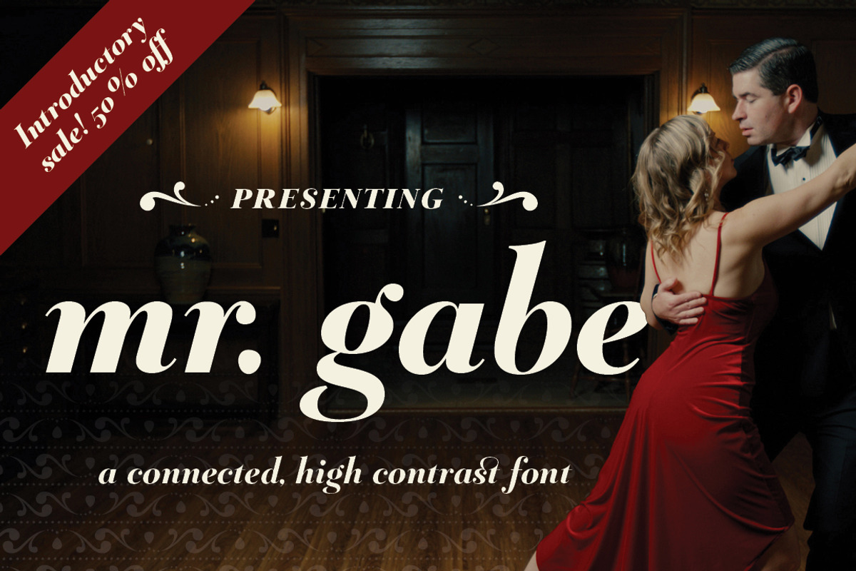 Mr Gabe Bold Italic, a Serif Font by Leksen Design (Photo 1 of 7)