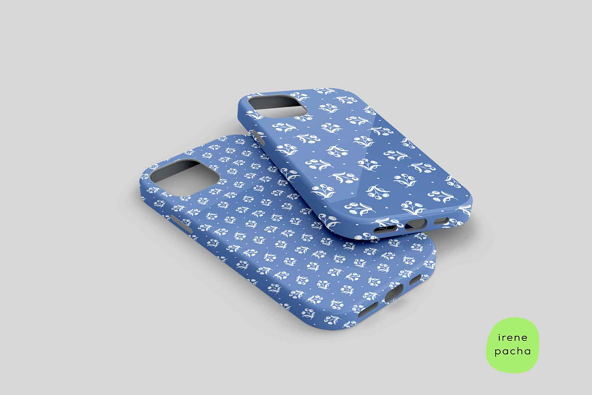 Blue and White Patterns Bundle, a Pattern Graphic by irenepachadesign (Photo 6 of 6)