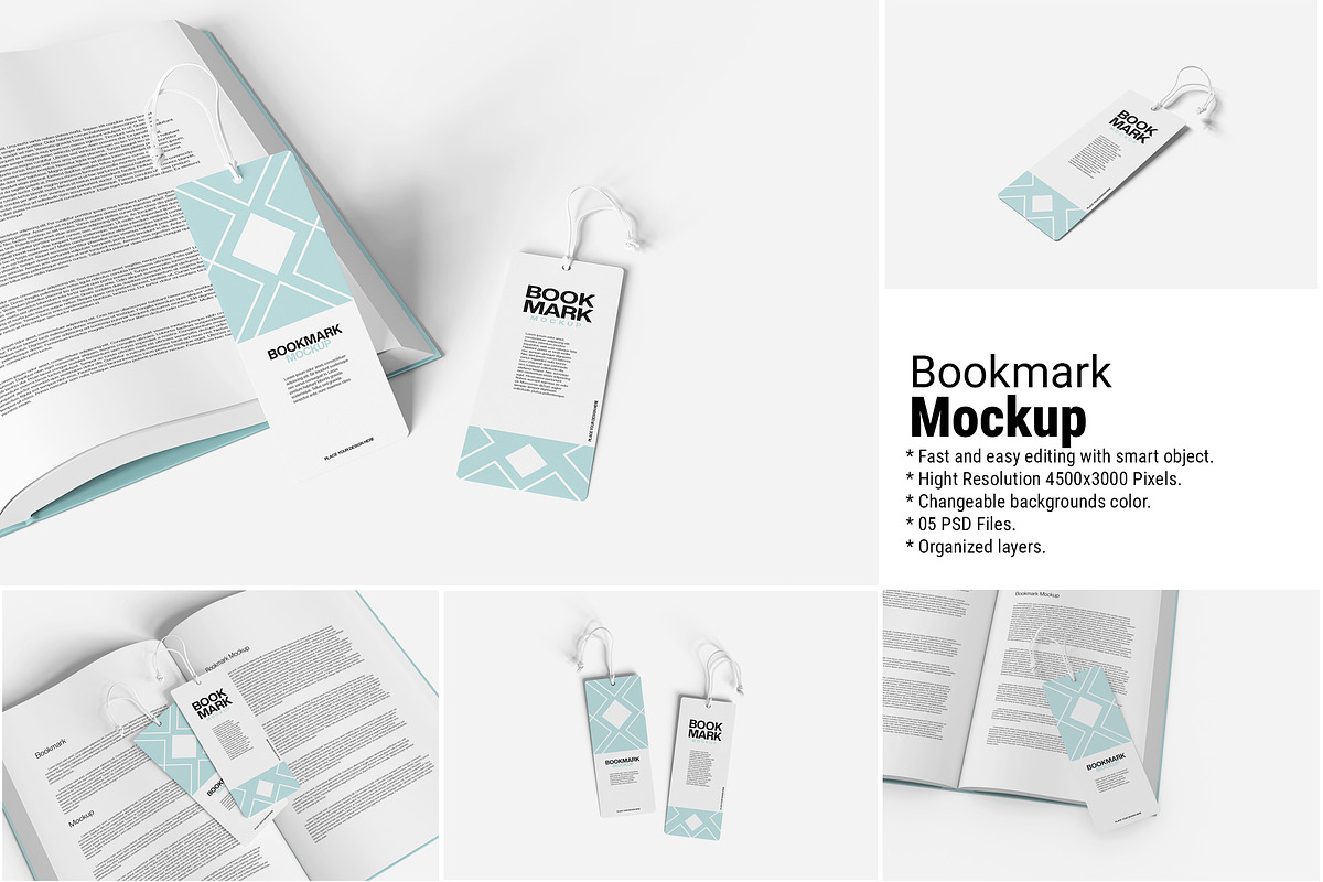 Bookmark Mockup, a Books & Magazine Mockup by Indah (Photo 1 of 6)