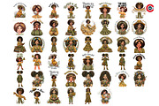 Cute Curly Hair Boho Afro Girls, a Person Illustration by C-Kav (Thumbnail 14 of 14)
