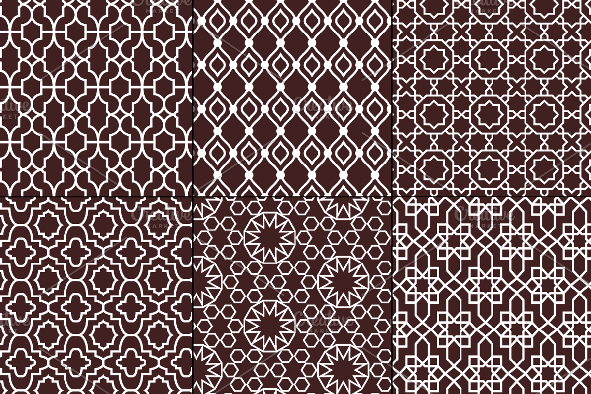 Seamless Brown Moroccan Patterns preview 5