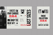 Streetwear & Fashion Instagram Pack, a Social Media Template by fakhroo (Thumbnail 2 of 4)