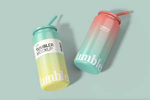 Water Tumbler Bottle Mockup