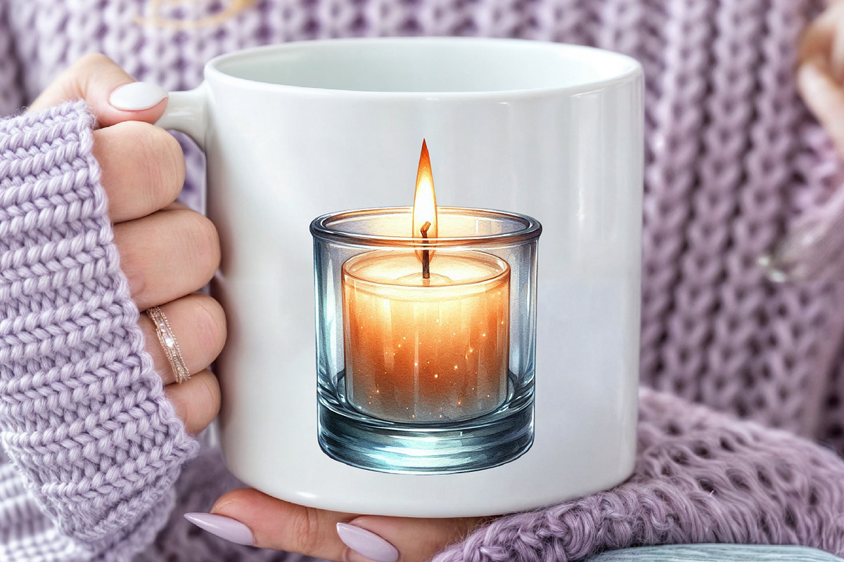 Watercolor Cozy Evening Clipart, an Illustration by Rose Art (Photo 4 of 7)