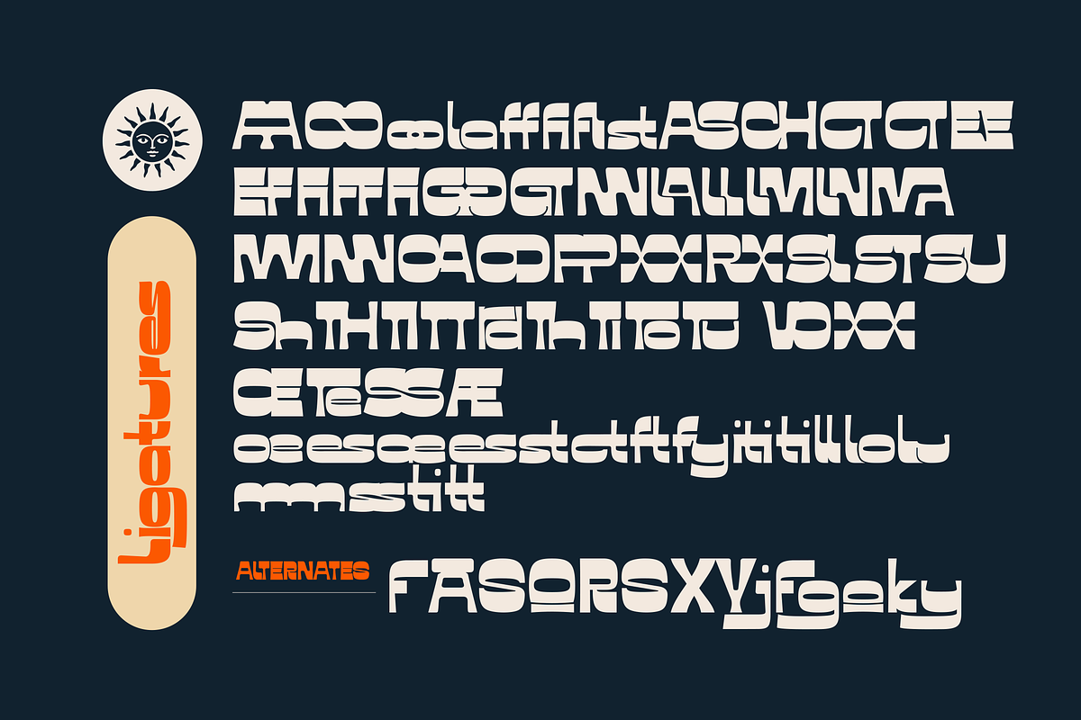 Fd- Sunn Neo Psychedelic Font, a Sans Serif Font by Fortunes Co (Photo 7 of 12)