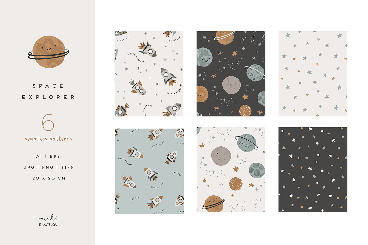 Space Explorer Pattern Collection, a Pattern Graphic by Point and Poem (Photo 2 of 6)