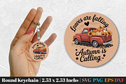 Fall Round Keychain SVG PNG Bundle, an Illustration by Actual Pixel (Thumbnail 14 of 20)