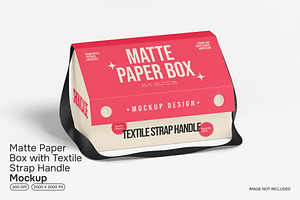 Box With Textile Strap Handle Mockup