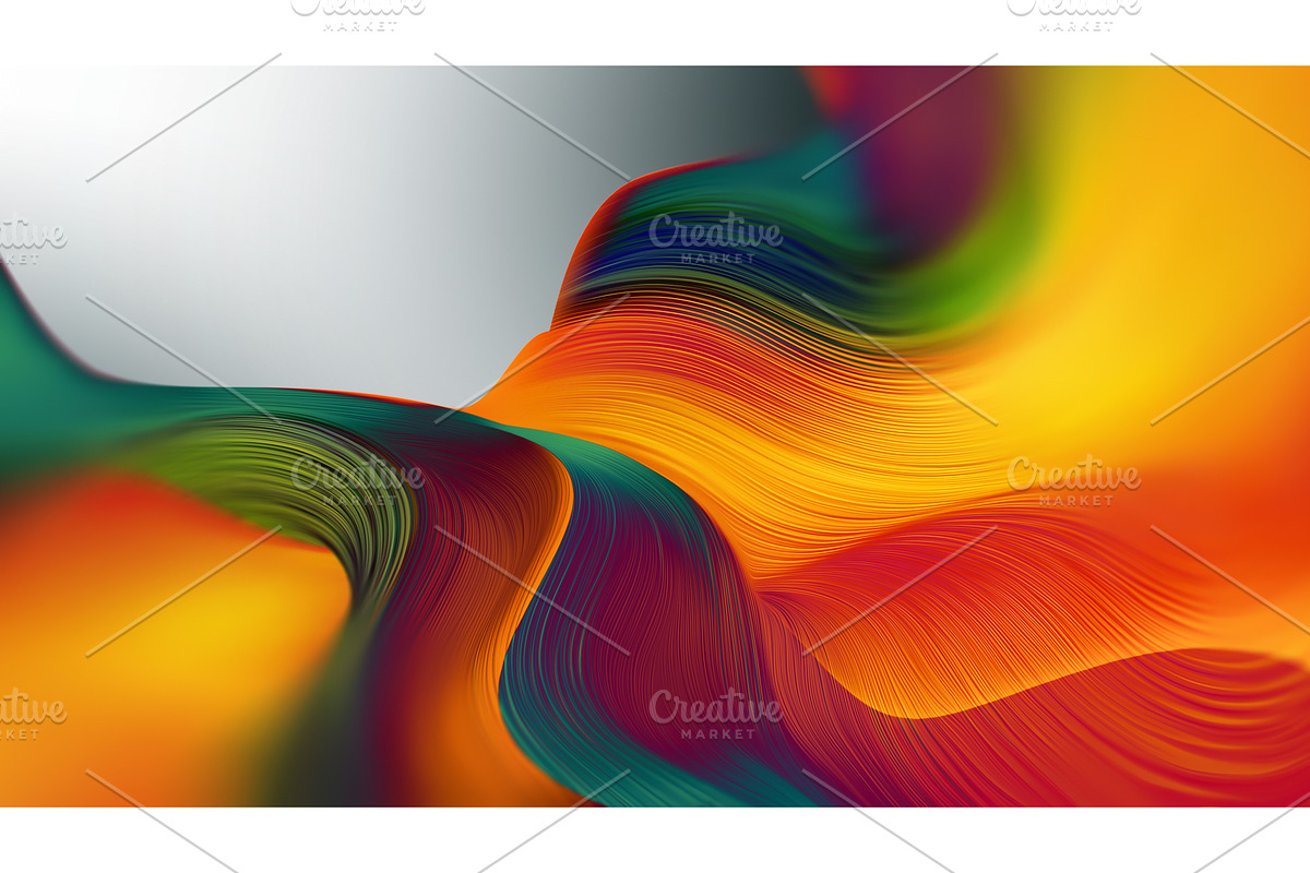 Vibrant Abstract Swirl Shapes, an Illustration by BazziBa♥