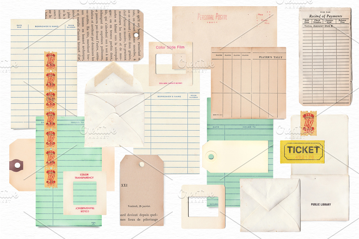 Vintage Papers and Ephemera, an Object Graphic by patternpop studio (Photo 7 of 7)