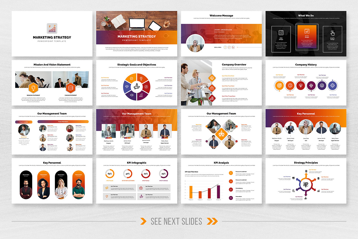 Marketing Strategy PowerPoint, a Presentation Template by White Graphic (Photo 5 of 9)