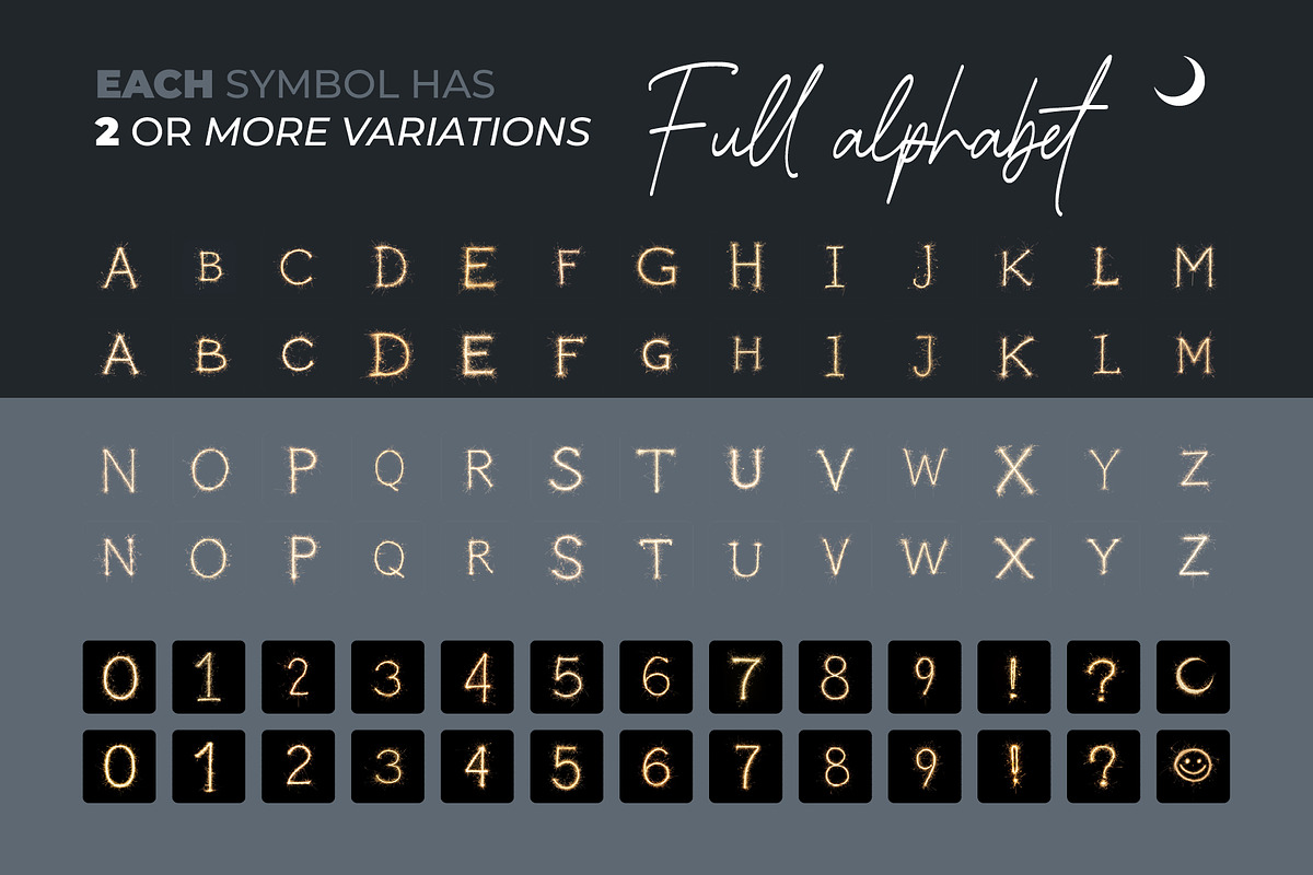 Bengal Sparkling Letters Overlays, a Symbol Font by PhotoSpirit (Photo 3 of 8)