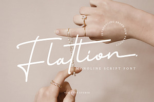 Flatlion Monoline Script Font