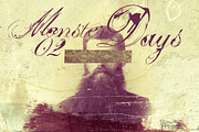 Monster Days Typeface 50% OFF, a Script Font by Misprinted Type (Thumbnail 1 of 6)