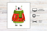 Cute Blue Christmas Clipart, an Illustration by Canvas Craft (Thumbnail 8 of 8)