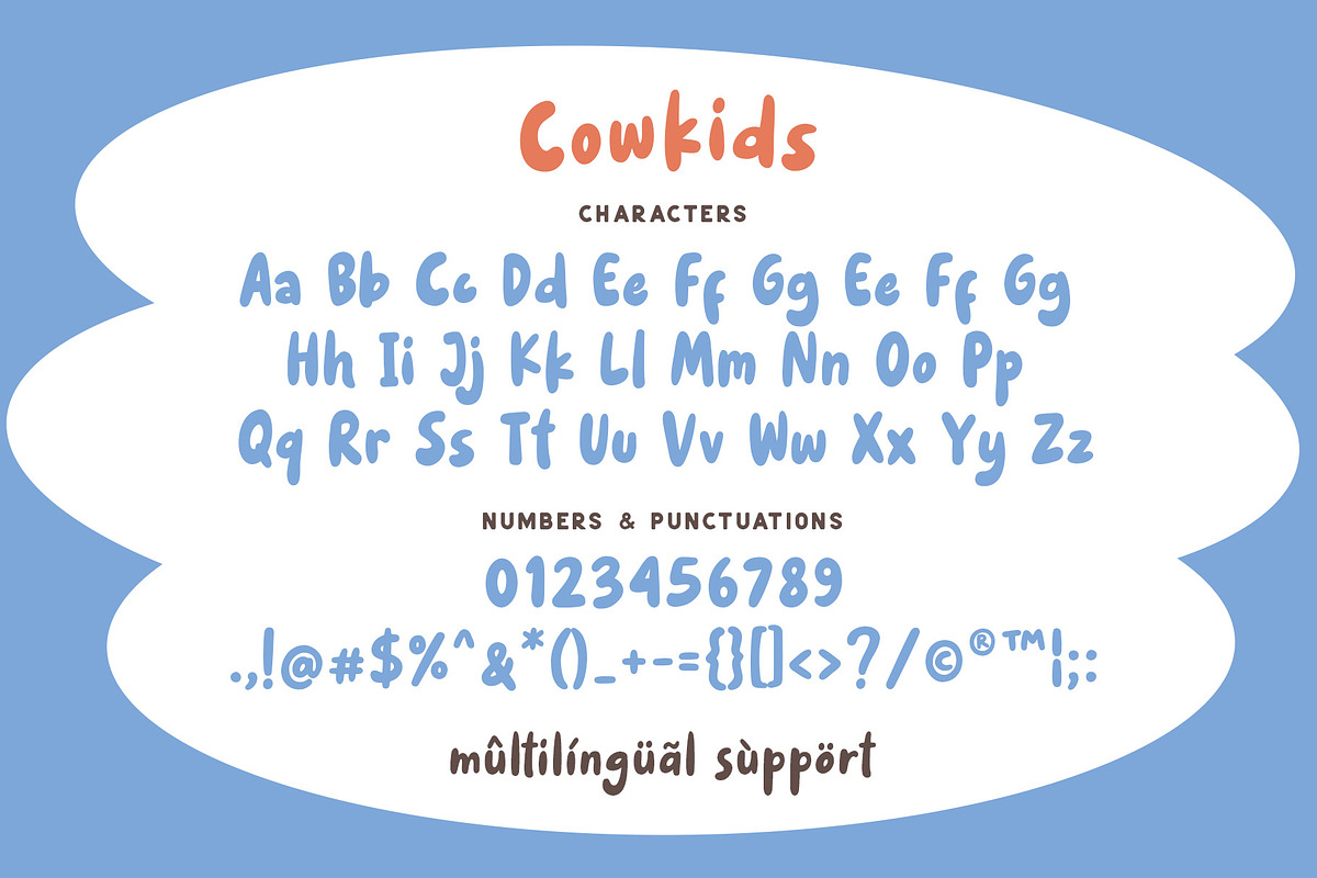 Cowkids - Fun and Bold Font, a Handwritten Font by Weape Studio (Photo 7 of 7)