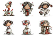 Whimsical easter fairy clipart, an Illustration by CreationArt (Thumbnail 4 of 7)