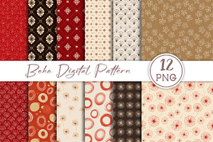 Boho Digital Pattern PNG, a Pattern Graphic by Libby Wishes