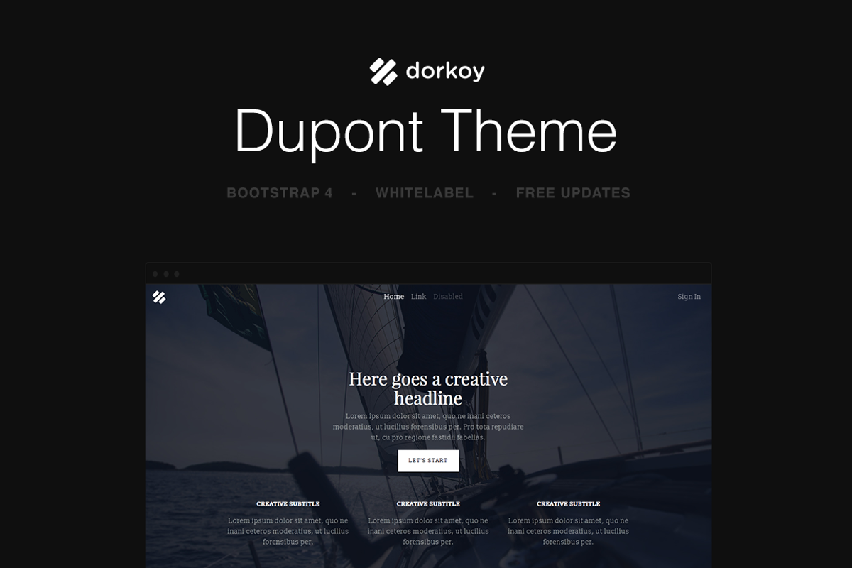 Dupont Theme, a Bootstrap Template by Dorkoy Themes (Photo 1 of 4)
