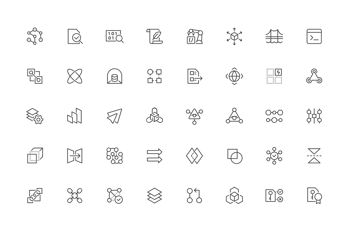 Crosschain outline icons, an Outline Icon by LAFS (Photo 3 of 3)