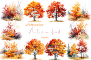 Watercolor digital tree clipart png, an Object Graphic by KomtsyanTatyanaArt (Thumbnail 1 of 7)