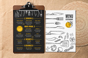 FREE! Trifold + Food Menu Template, a Brochure Template by BarcelonaShop (Thumbnail 2 of 5)