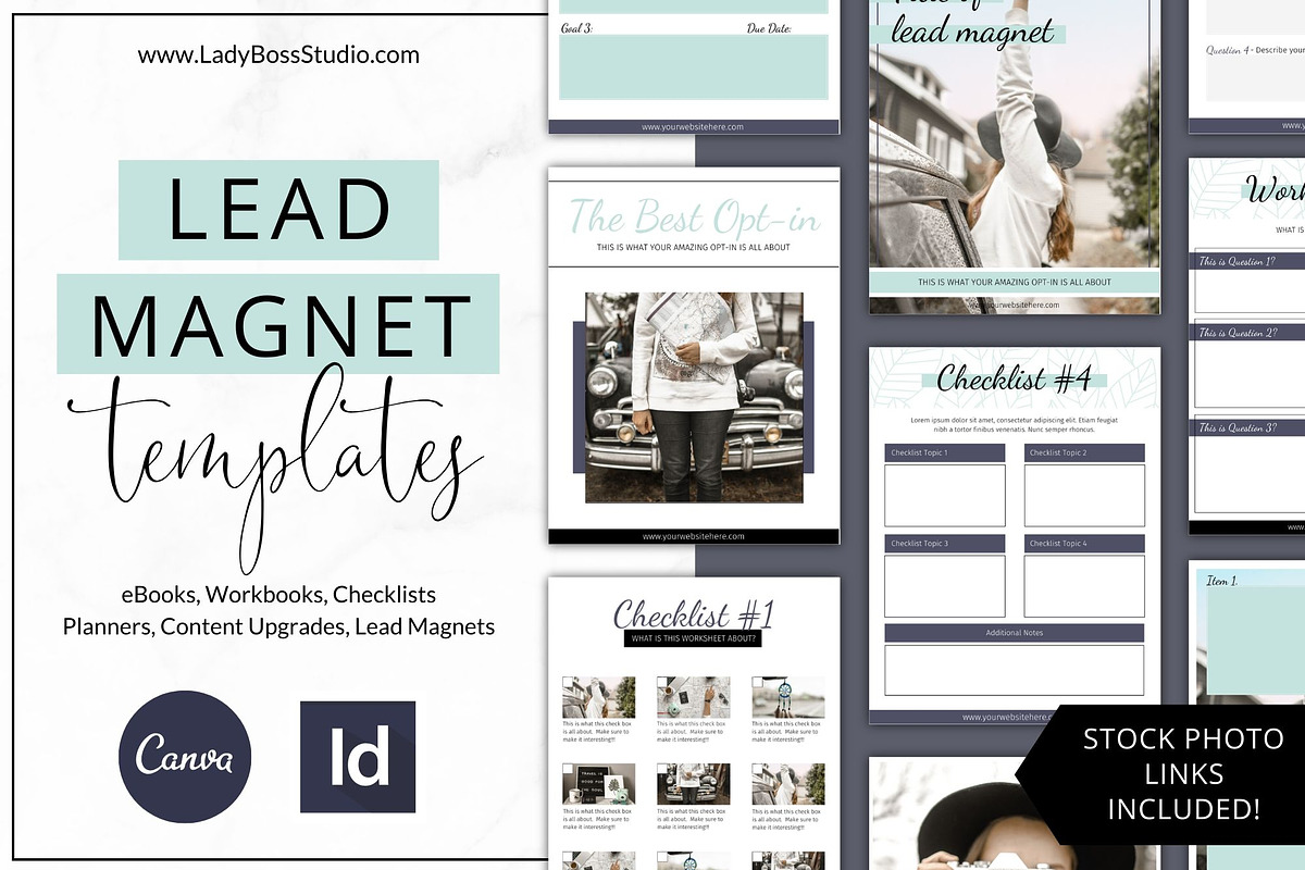 Lead Magnet Templates Canva InDesign, a Magazine Template by Lady Boss Studio (Photo 1 of 10)